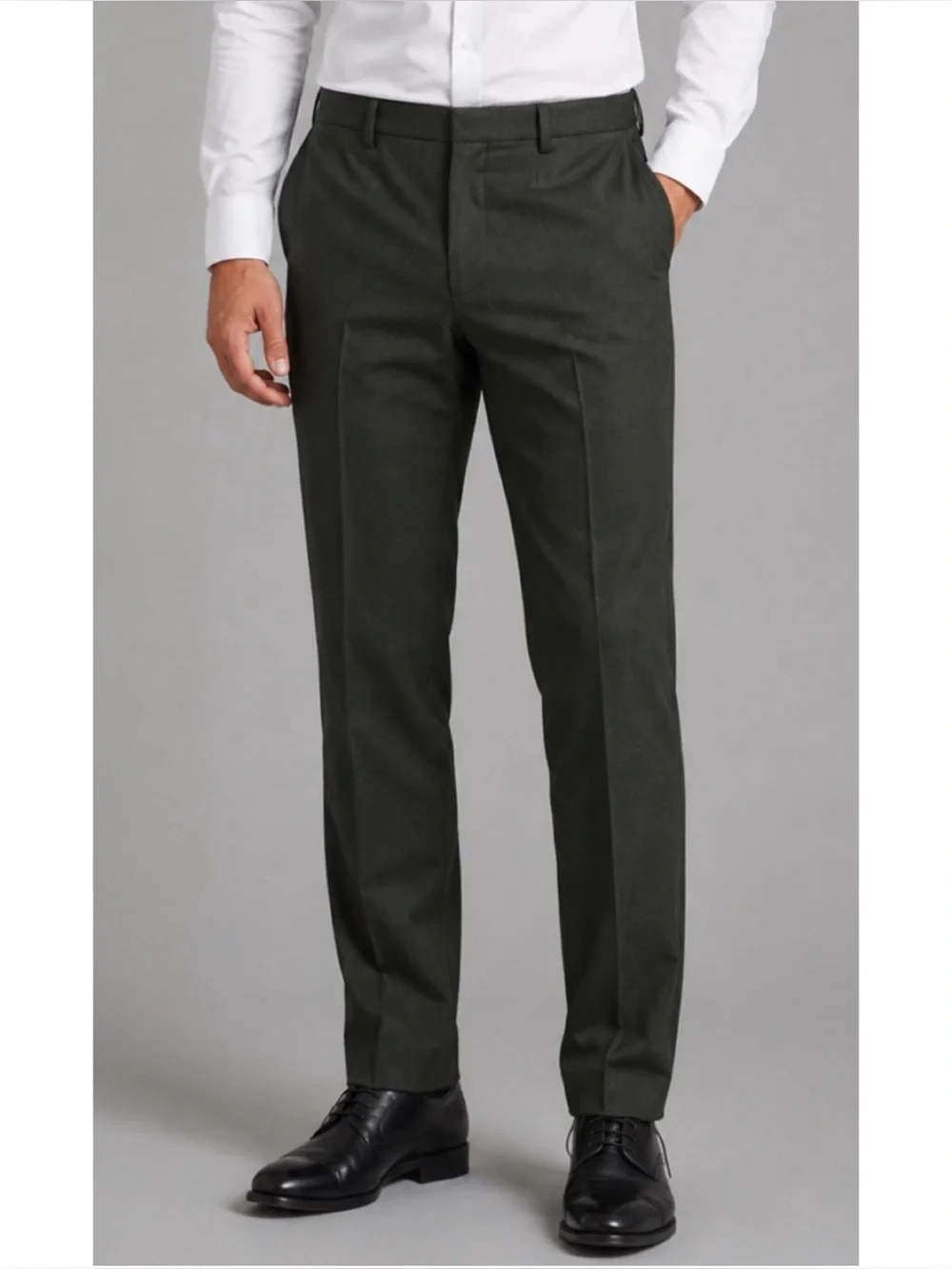 BANANA REPUBLIC • Vitale Barberis Canonico Flannel Tapered Dress Pants, 40x32